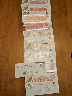 Color Street Bundle Pink Orange Coral Mauve